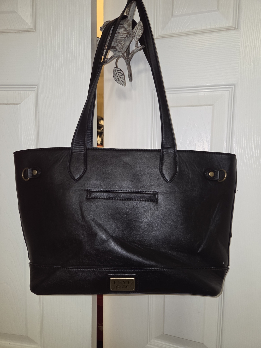 Frye & Co Black Leather Tote Bag